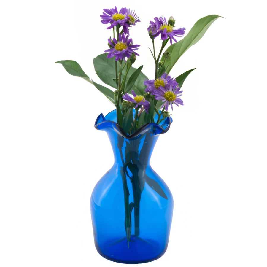 6 Lipped Cobalt Vase - Image 2