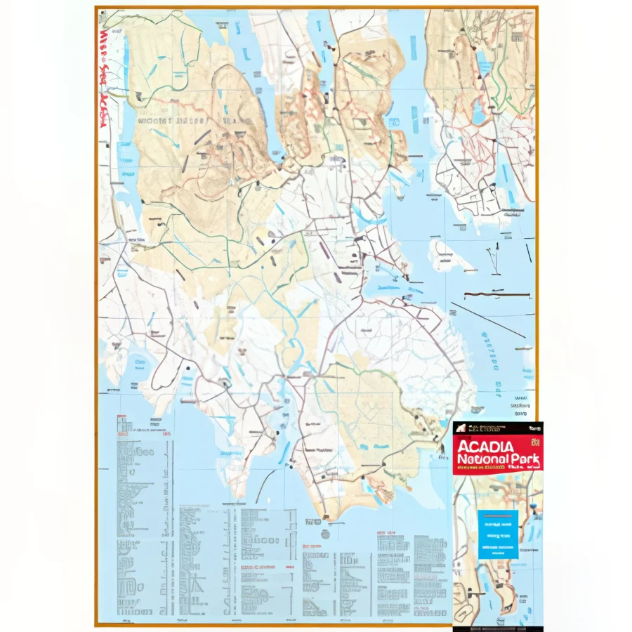 Acadia National Park Hiking & Biking Trail Map - Image 2