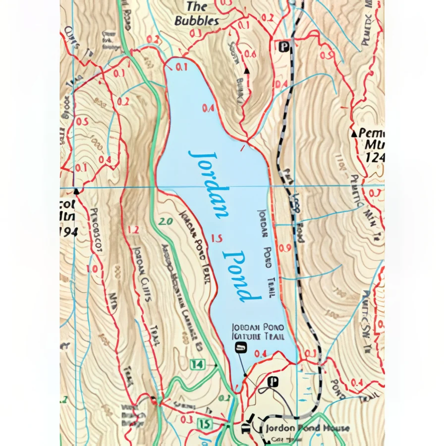 Acadia National Park Hiking & Biking Trail Map - Image 3