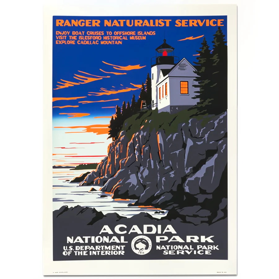 Acadia National Park WPA Travel Poster