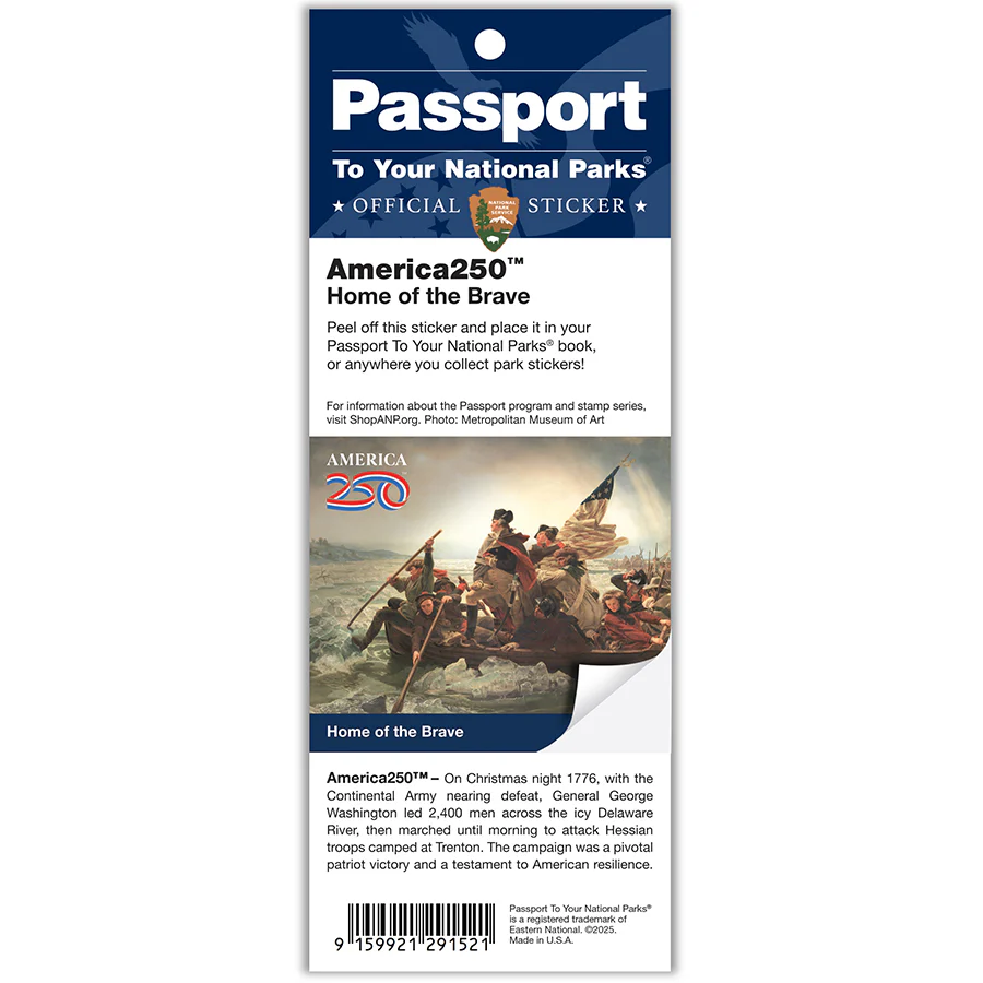 America250™ Home of the Brave Passport Sticker