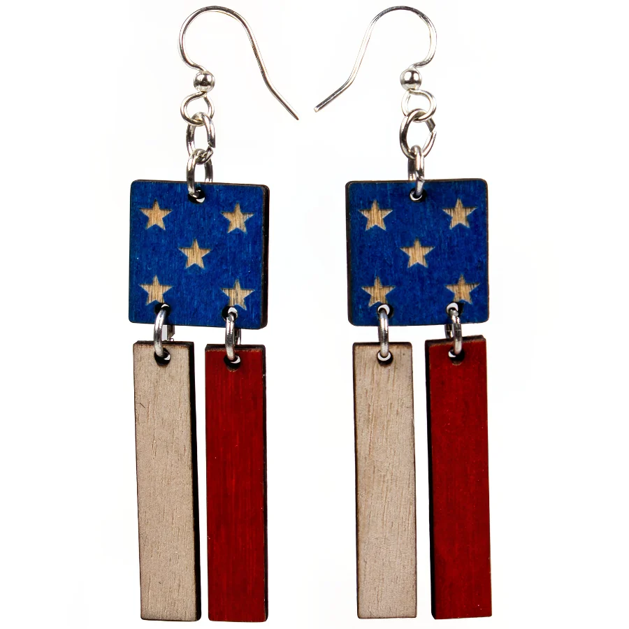 American Flag Earrings
