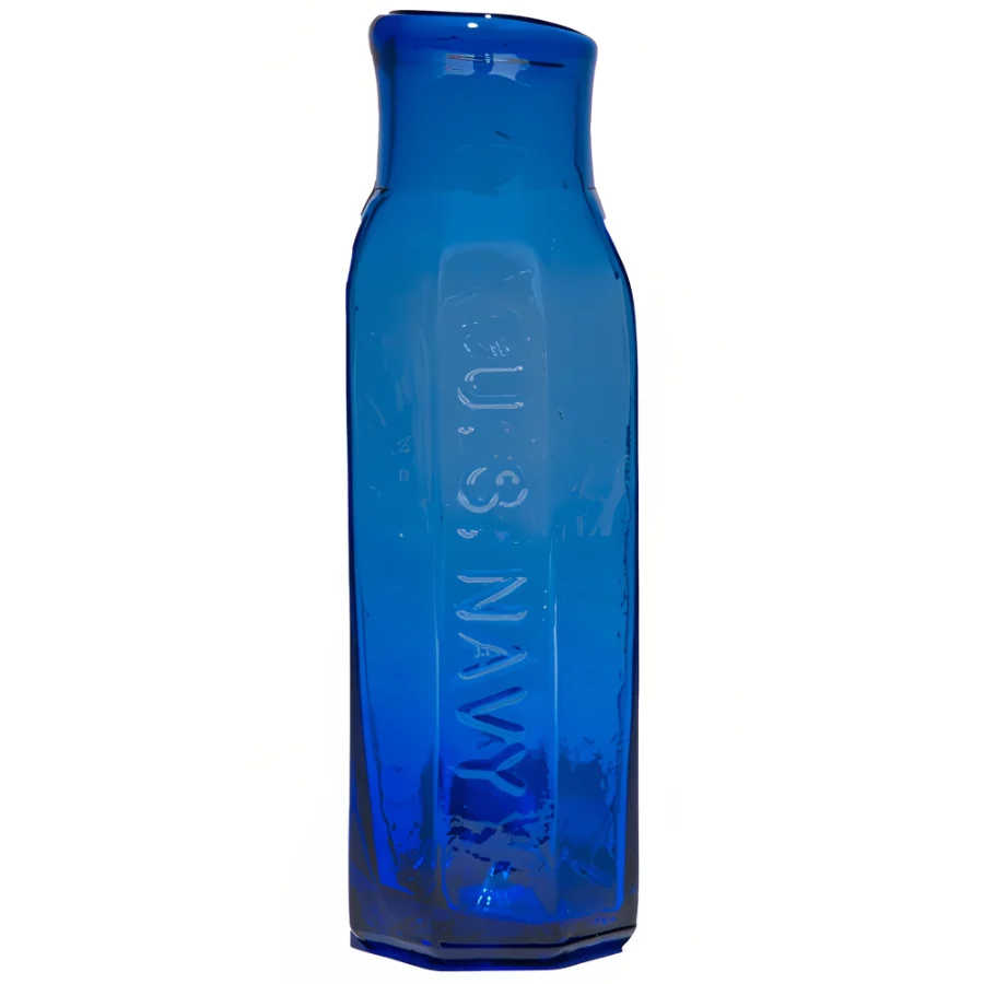 Cobalt Glass Pepper Bottle