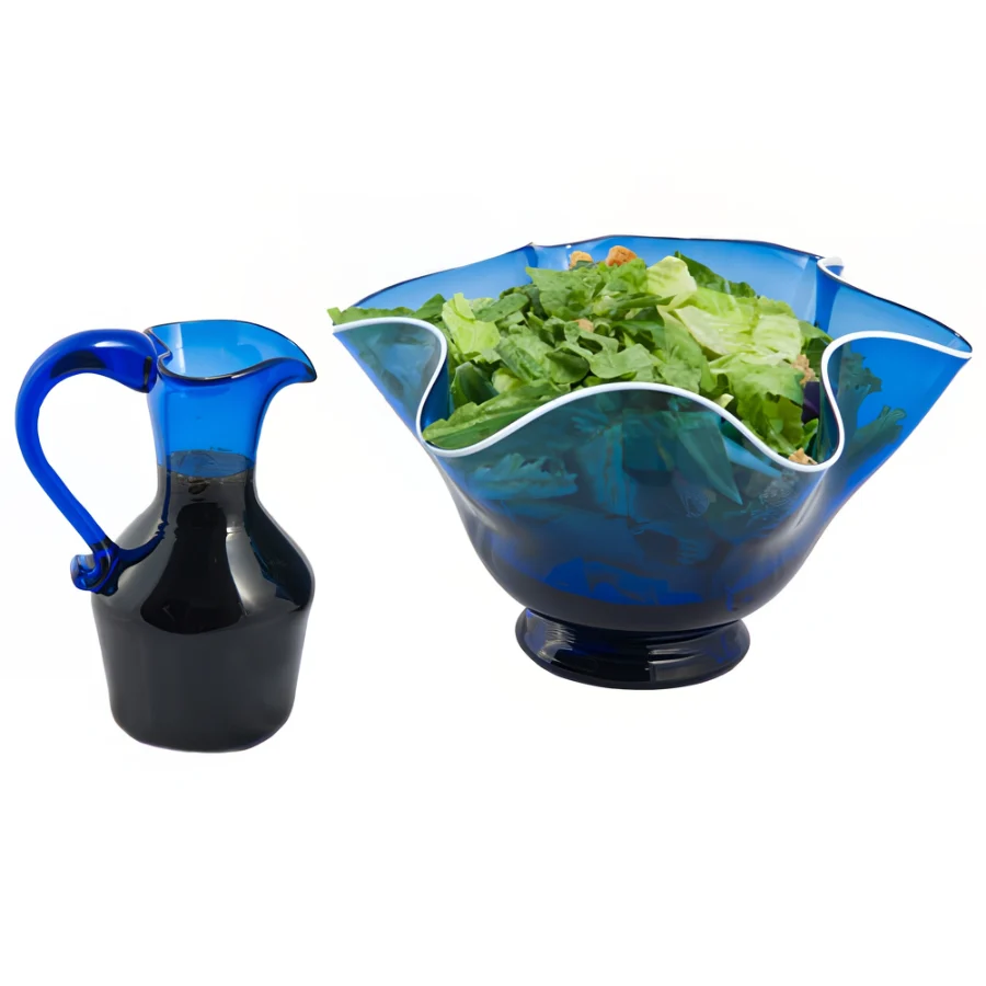 Cobalt Heart Shaped Lip Pitcher - Image 2