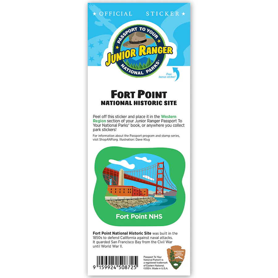 Fort Point NHS Passport Junior Ranger Single Sticker