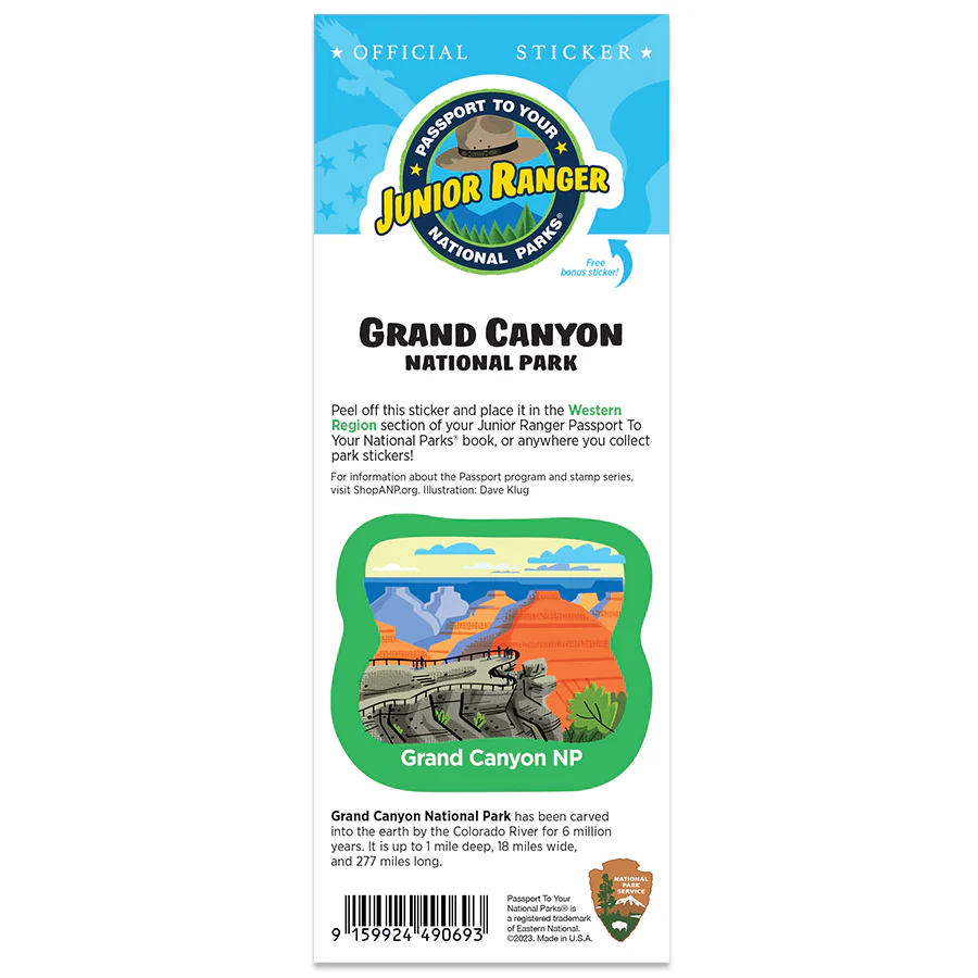 Grand Canyon NP Passport Junior Ranger Single Sticker