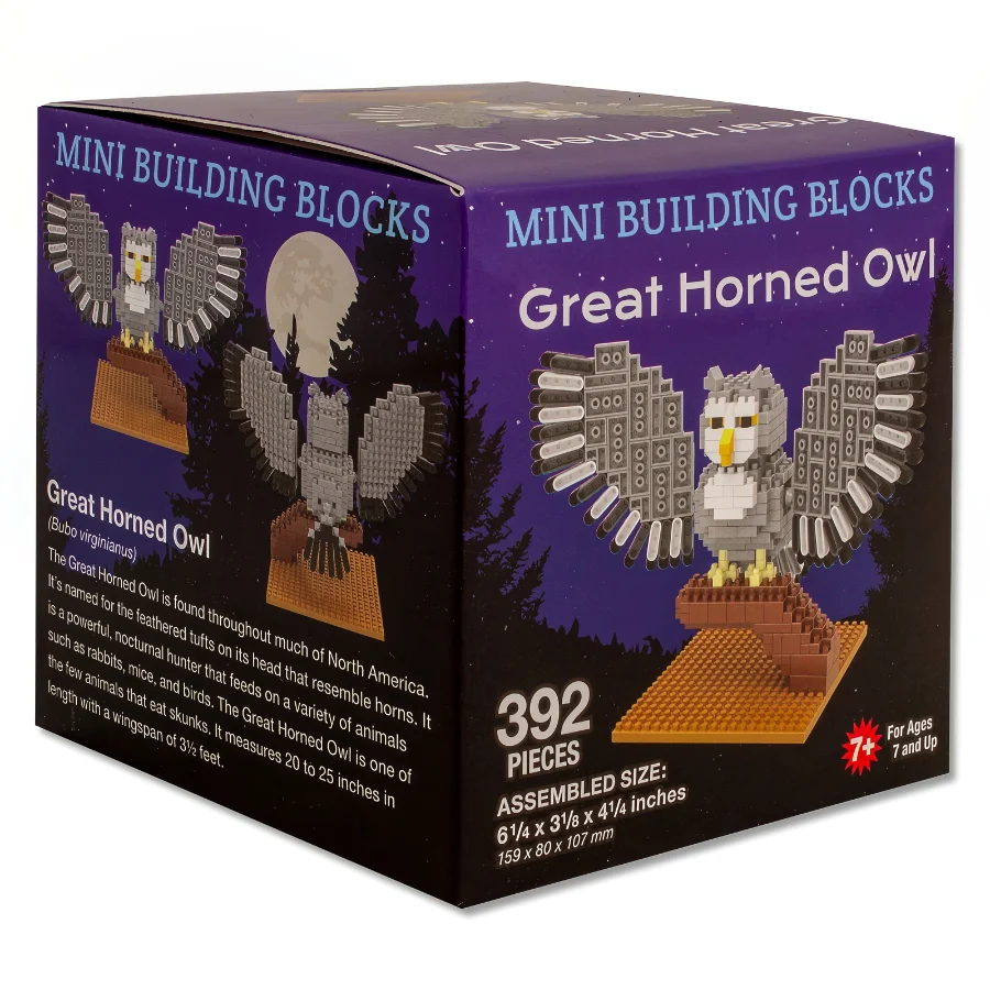 Great Horned Owl Mini Blocks
