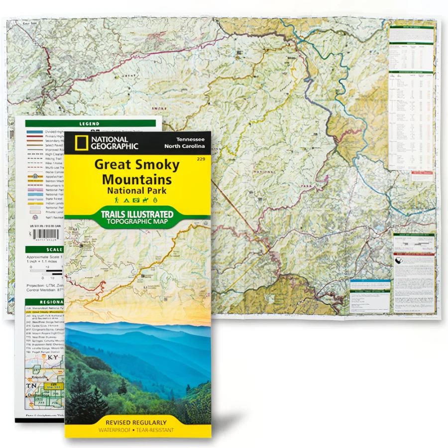 Great Smoky Mountains National Park Trails Illustrated Topographical Map - Image 2