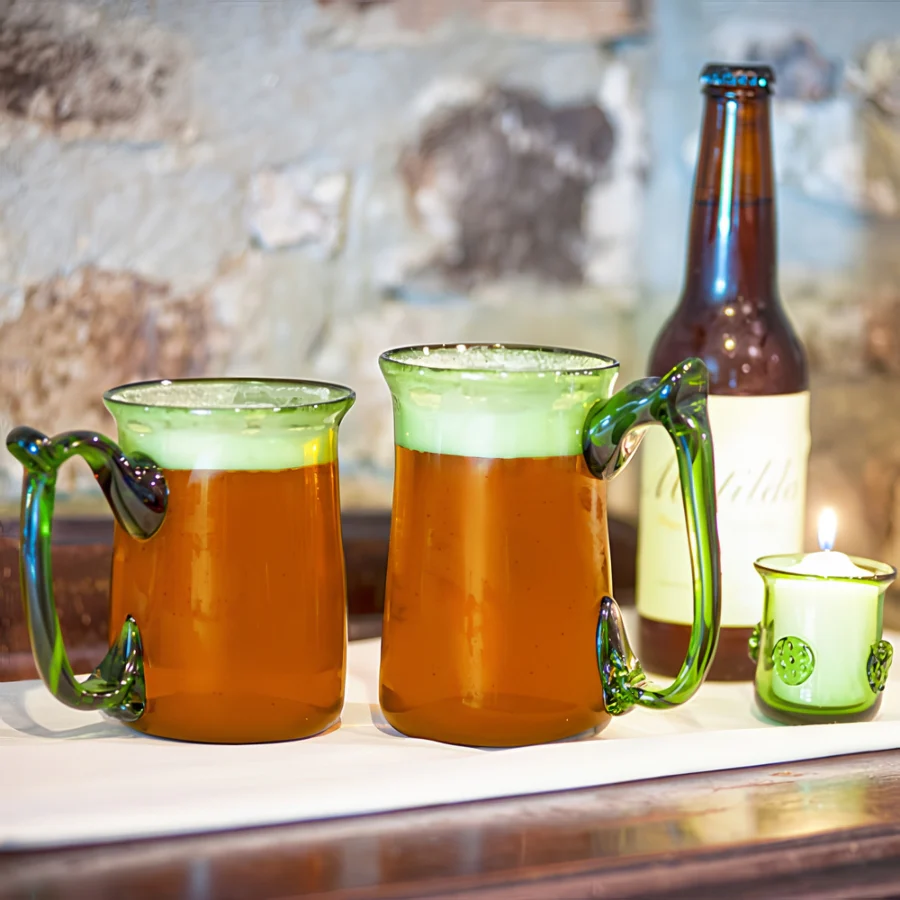 Green Glass Mug - Image 3