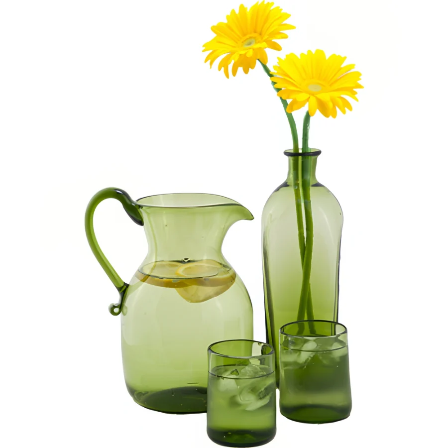 Green Glass Pitcher - Image 2
