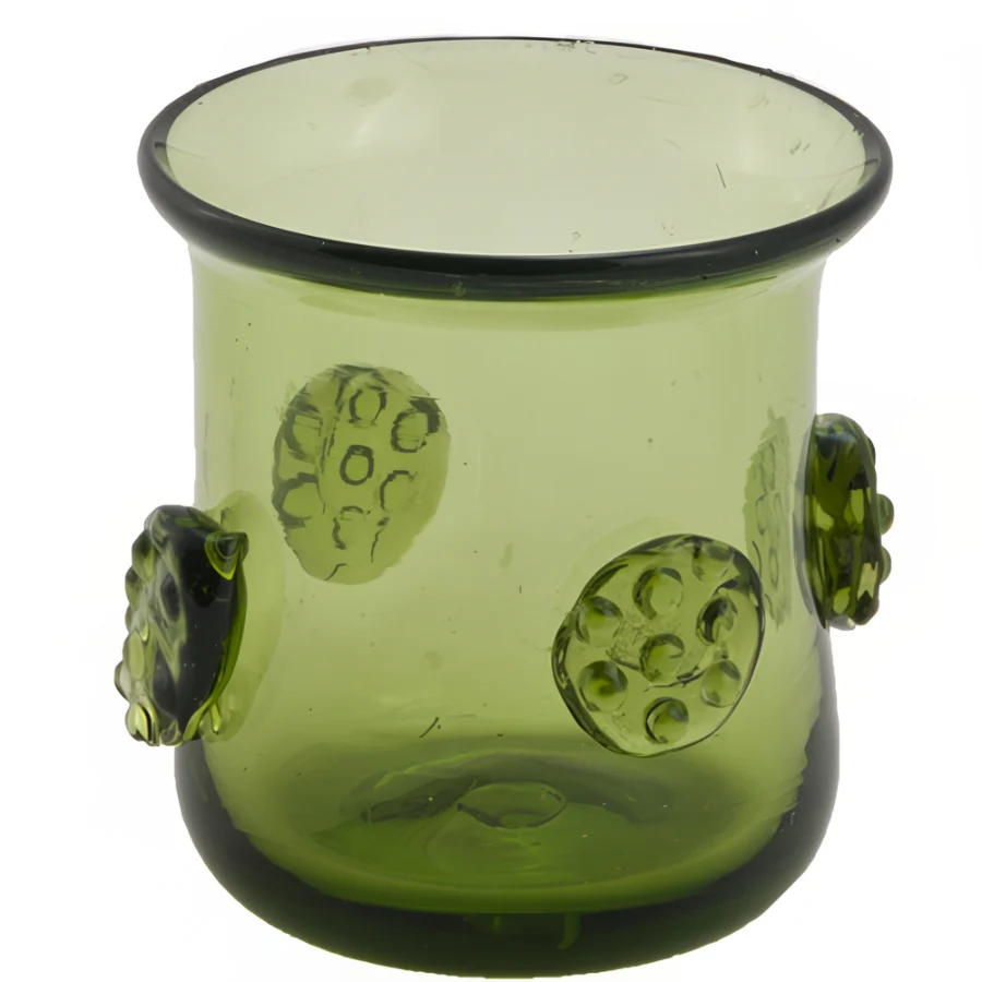 Handblown Brandy Shot Glass (Green)