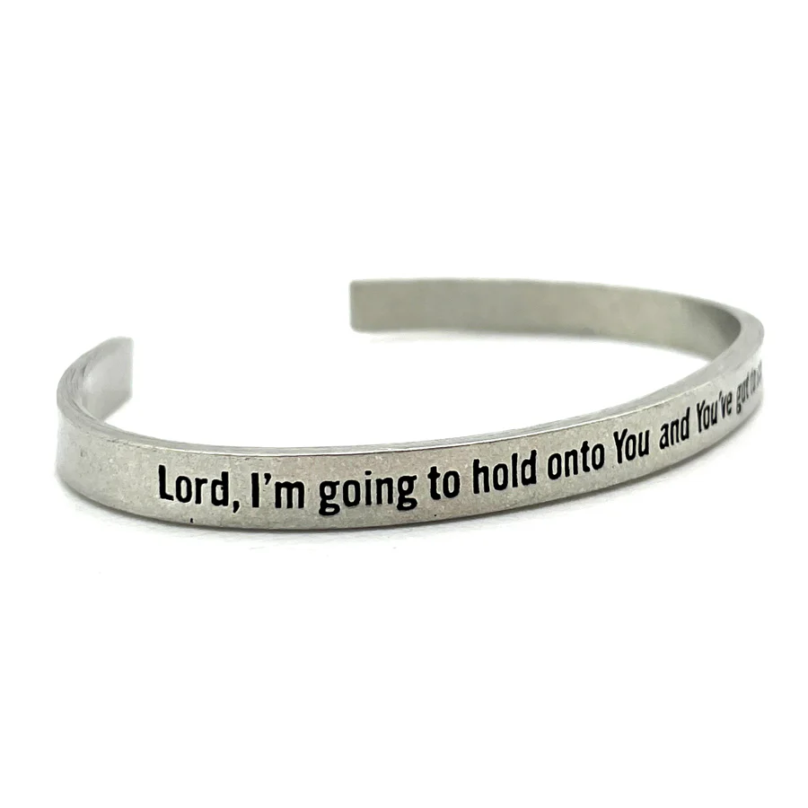 Harriet Tubman “Hold On” Inspirational Cuff Bracelet - Image 2