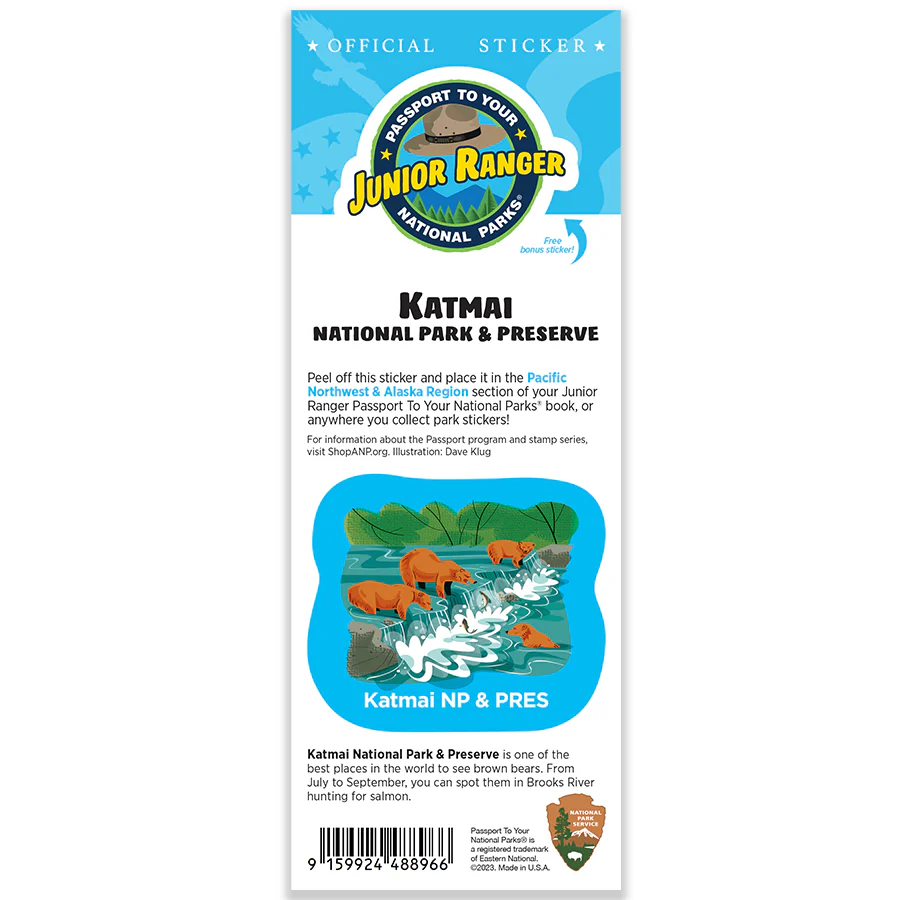 Katmai NP & PRES Passport Junior Ranger Single Sticker