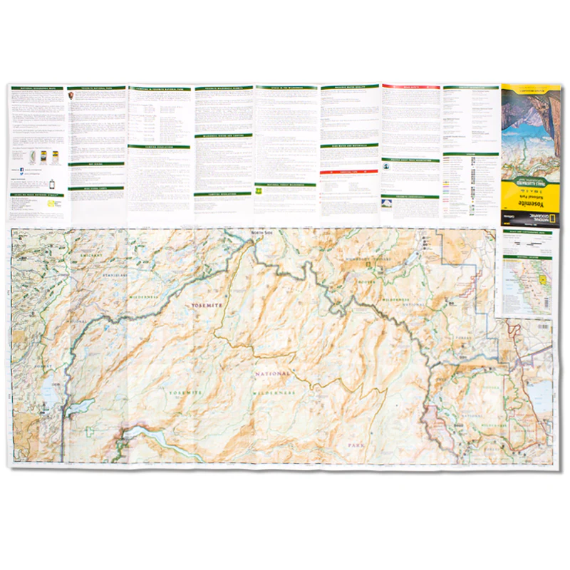 Yosemite National Park Trails Illustrated Topographic Map - Image 3