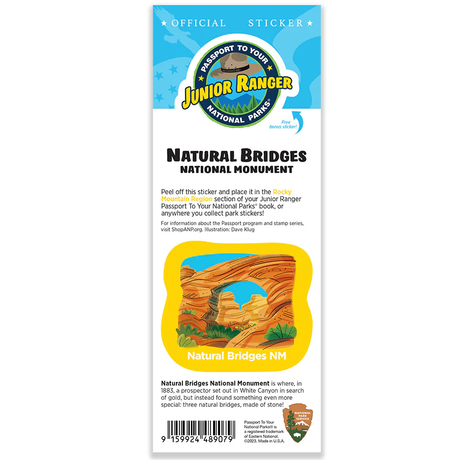 Natural Bridges NM Passport Junior Ranger Single Sticker