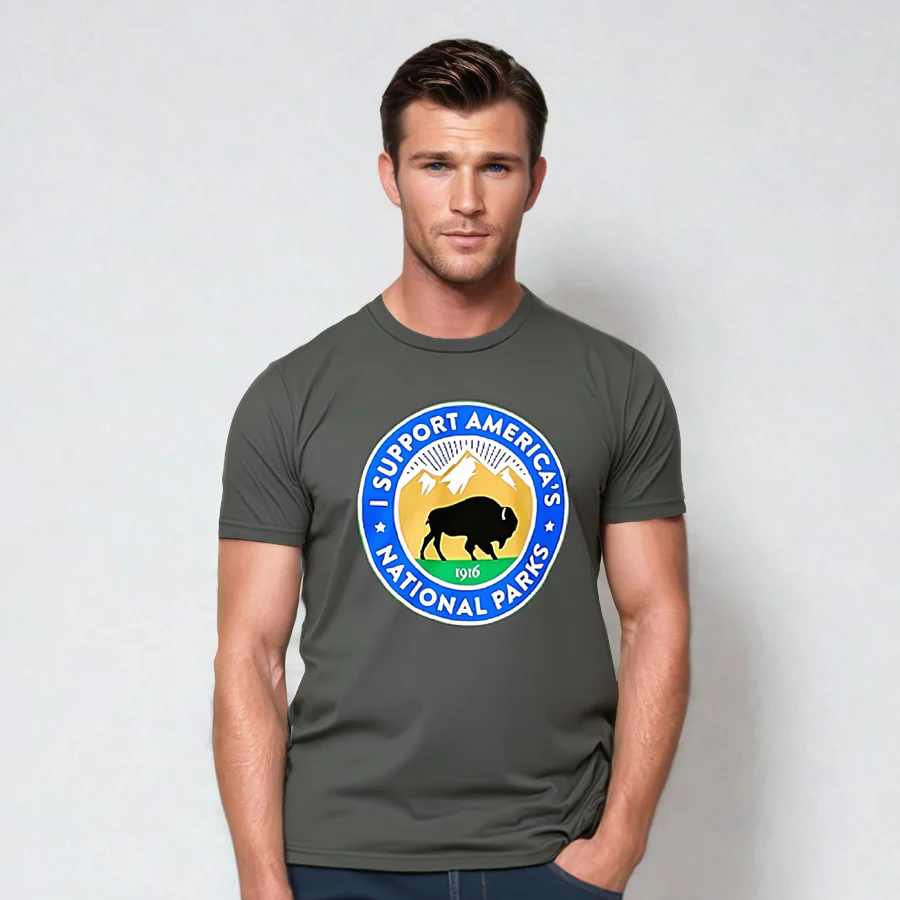 Park Supporter Bison T-Shirt - Asphalt - Image 2