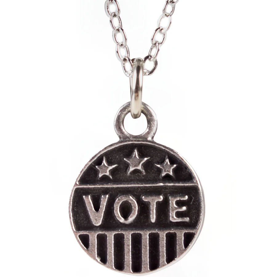 Pewter ''VOTE'' Necklace