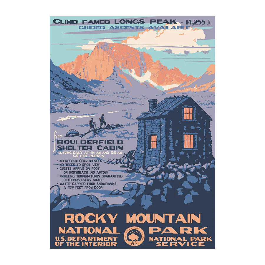 Rocky Mountain National Park WPA Travel Poster