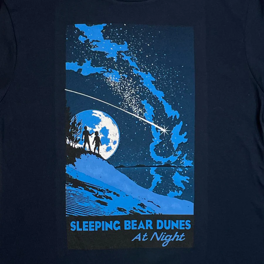 Sleeping Bear Dunes At Night T-Shirt - Image 2