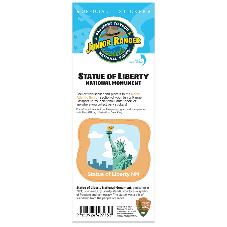 Statue of Liberty NM Passport Junior Ranger Single Sticker