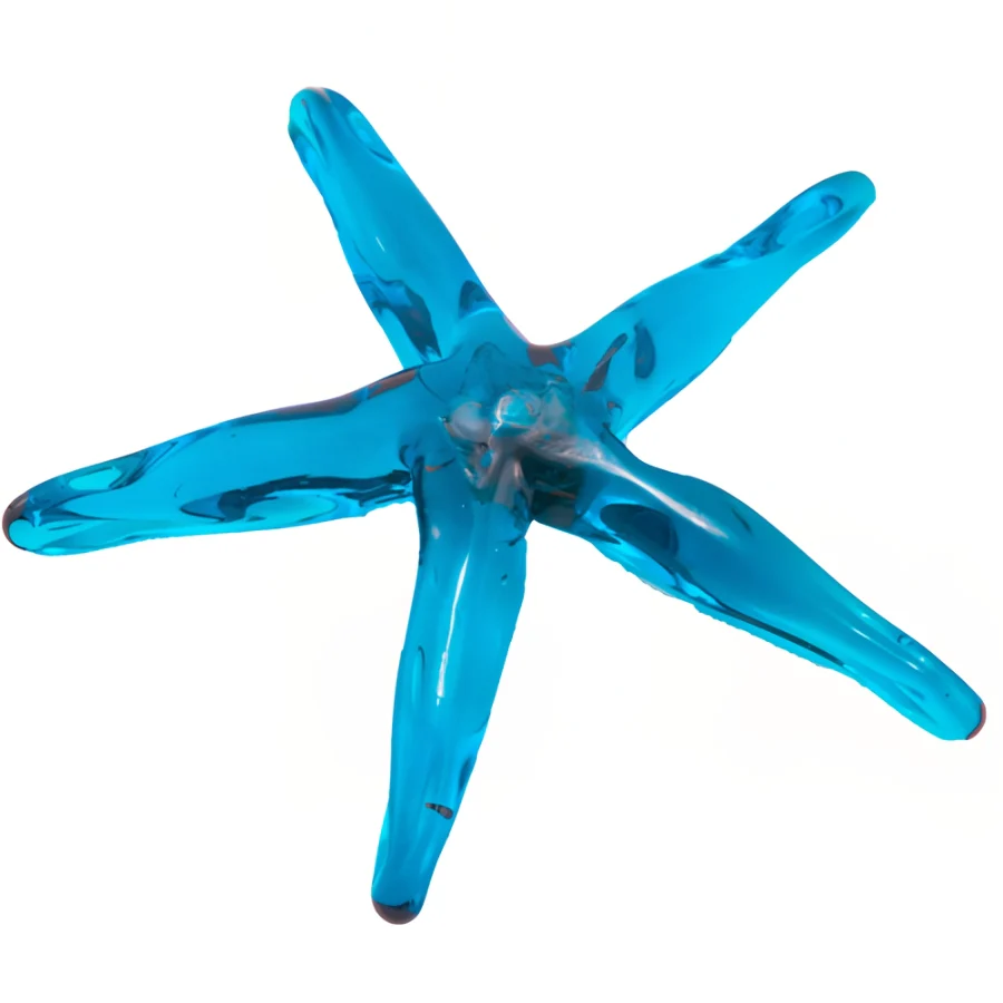 Teal Glass Starfish