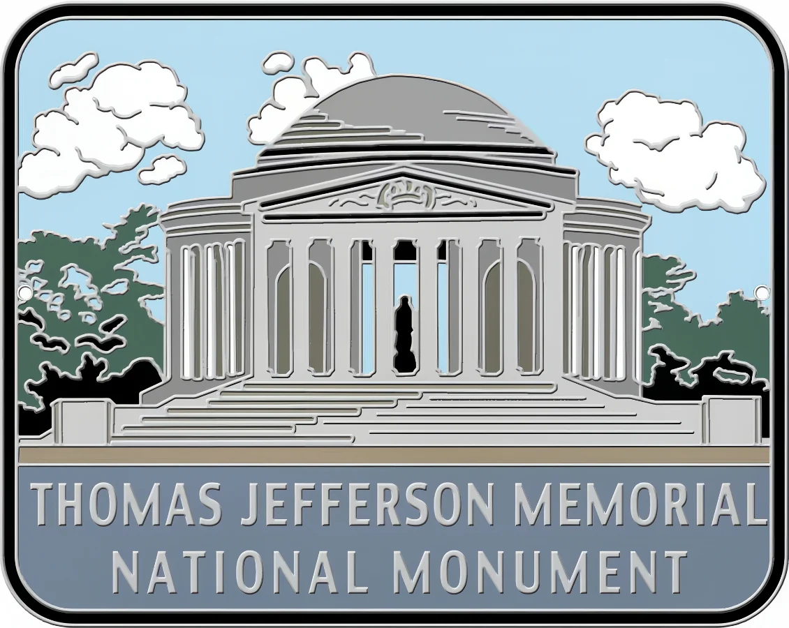 Thomas Jefferson Memorial National Monument Hiking Stick Medallion