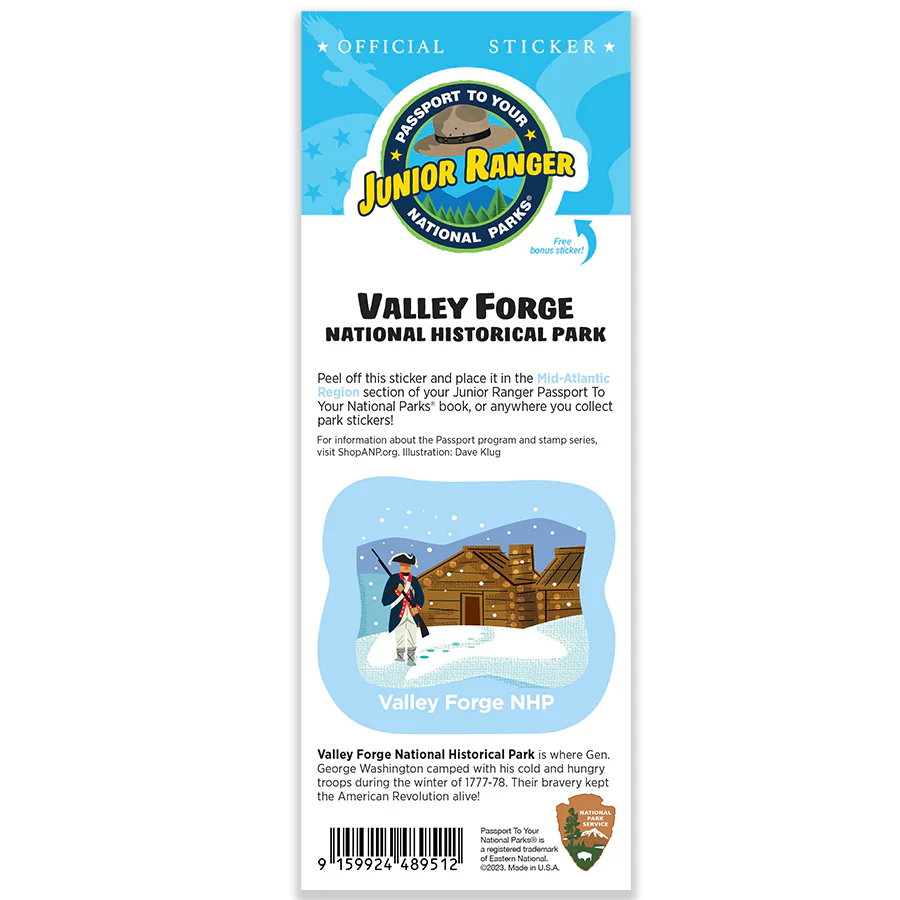 Valley Forge NHP Passport Junior Ranger Single Sticker
