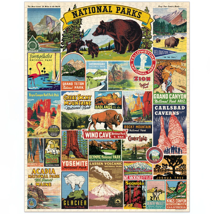 Vintage National Parks Posters Puzzle - Image 2