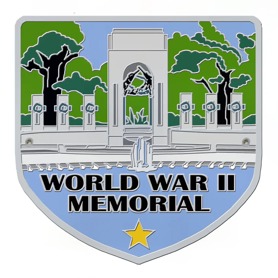 World War II Memorial Hiking Stick Medallion