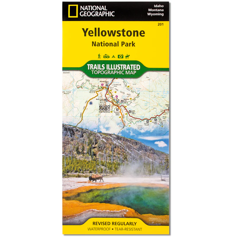 Yellowstone National Park Trails Illustrated Topographic Map