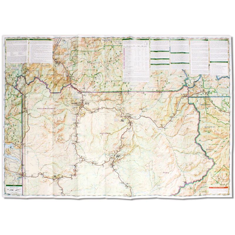 Yellowstone National Park Trails Illustrated Topographic Map - Image 3