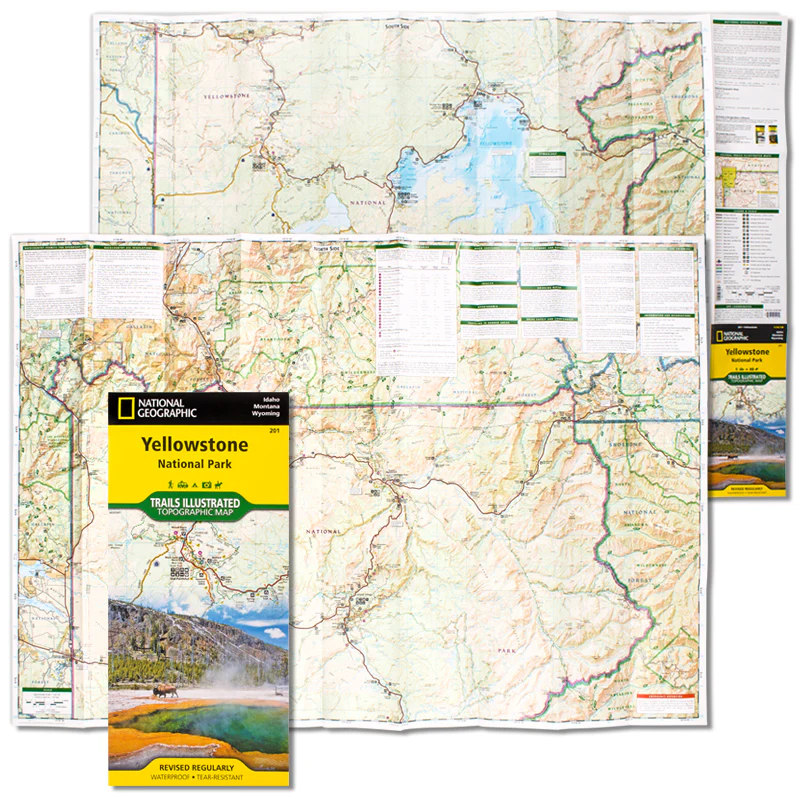 Yellowstone National Park Trails Illustrated Topographic Map - Image 4